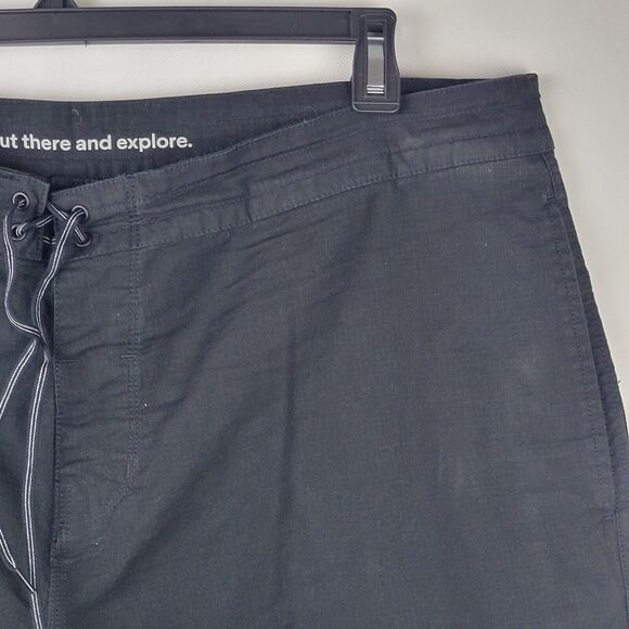 Florence Marine X Traveler 6" Shorts Men 38 Black Stretch Cotton Ripstop Utility - Picture 4 of 10